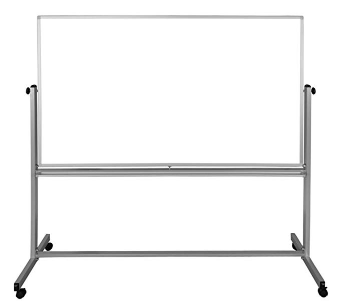 Luxor 72"W x 48"H Double Sided Mobile Magnetic Whiteboard