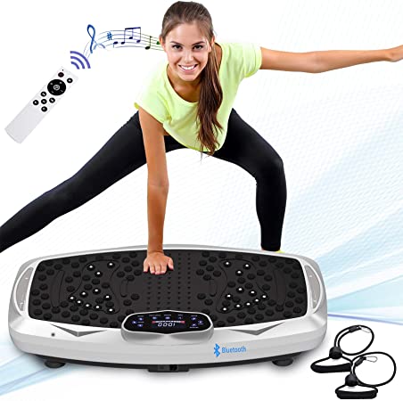 Healthgenie Whole Body Vibration Platform Machine, Vibration Plate Exercise Machine for Full Body Vibrabrating/Vibrating Foot Massager with Bluetooth Music/Control Remote/Max. Weight 330lbs.