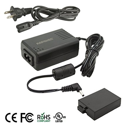 Kapaxen ACK-E8 (UL Listed) AC Power Adapter Kit For Canon EOS Rebel T5i / 700D, T4i / 650D, T3i / 600D, and T2i / 550D Cameras