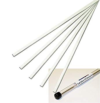 WeldingCity 5-pk Copper Brazing Rod Silver 15% 20x1/8x0.050" BCuP-5 for Air-Conditioning/Refrigerator Connection