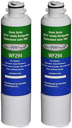 Aqua Fresh WF294 DA29-00020B Refrigerator Water Filter Replacement for Samsung DA29-00020A/B, HAF-CIN/EXP, RF28HFEDBSR, RF263BEAESR, RF263TEAESG, RF28HDEDBSR, HAF-CIN, RF4287HARS,RF4267HARS (2 Pack)