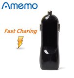 Car ChargerAmemo Dual Port Rapid USB Car Charger Cigarette Charger for Apple iPhone 6s6s plus65s54 iPad Air 2 Samsung Galaxy S6  S6 Edge  Nexus HTC Motorola Nokia and More Black