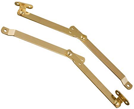 Stanley Hardware CD432 Folding Lid Support in Bright Brass