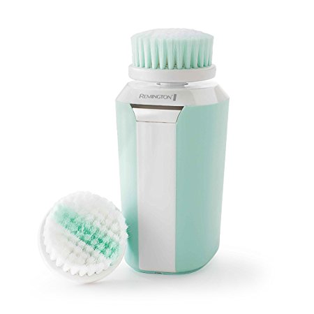 Remington Reveal Compact Facial Cleansing Brush with Dual Power Motion & 2 Anti-Microbial Heads