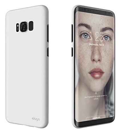 elago Galaxy S8 Plus Case [Origin][White] - [Device Fitting Tested][Minimalistic][Scratch Protection Only][True Fit] - for Galaxy S8 Plus