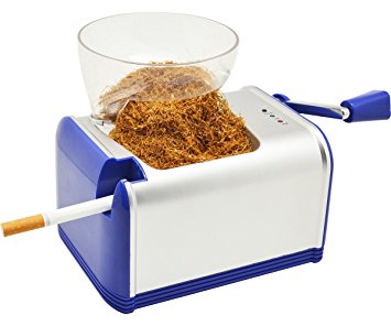 IBAMA Electric Cigarette Injector Maker Rolling Machine with Tobacco Hopper, Update Version, Blue