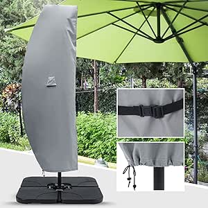 Offset Umbrella Cover for 8FT to 15FT Light Gray by ABCCANOPY