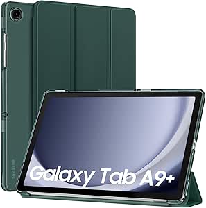 MoKo Case for Galaxy Tab A9 /A9 Plus 11 inch 2023, Slim Stand Protective Smart Cover with Hard PC Translucent Back Shell for Tab A9 Plus Tablet (SM-X210/X216/X218), Auto Wake/Sleep, Midnight Green