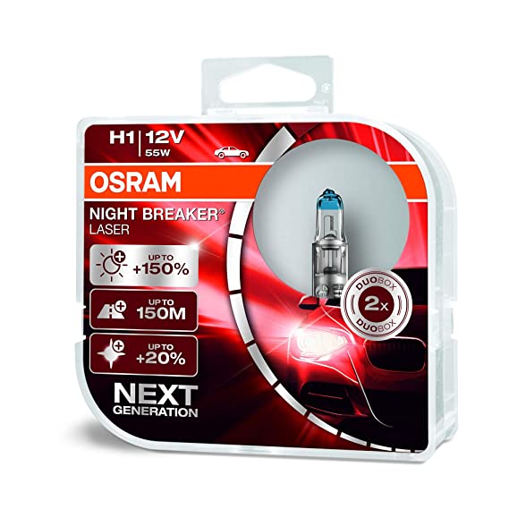 Osram H1 Night Breaker Laser Duo Box 64150NBL-HCB Next GEN (55 W, 12 V, 2 bulbs)