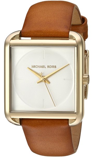 Michael Kors Women's Quartz Stainless Steel and Leather Automatic Watch, Color:Brown (Model: MK2584)