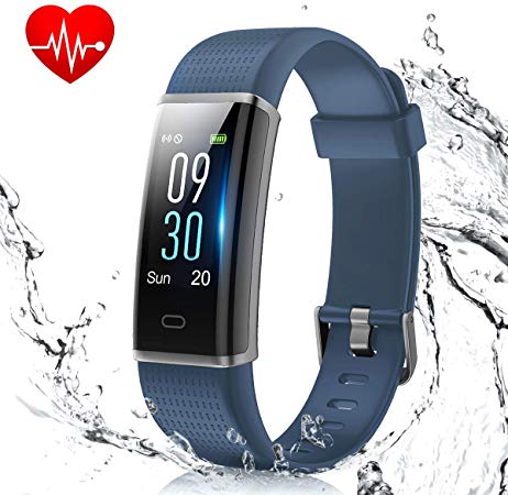MUZILI Smart Fitness Band, Activity Tracker with Heart Rate Monitor, IP68 Waterproof 14 Sport Mode Activity Band Smart Bracelet Color Screen Fitness Tracker for Any Type of Smartphones