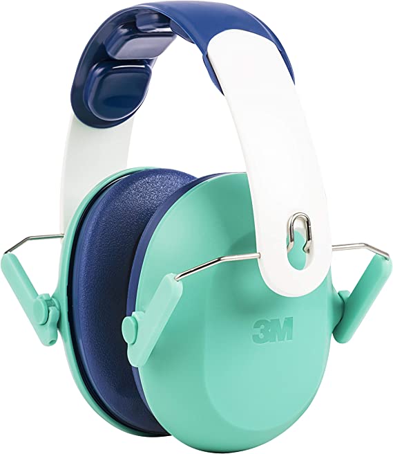 3M Kids Hearing Protection, Safety Ear Muffs for Children with Adjustable Headband, Green, 22dB Noise Reduction Rating (PKIDSB-GRN)