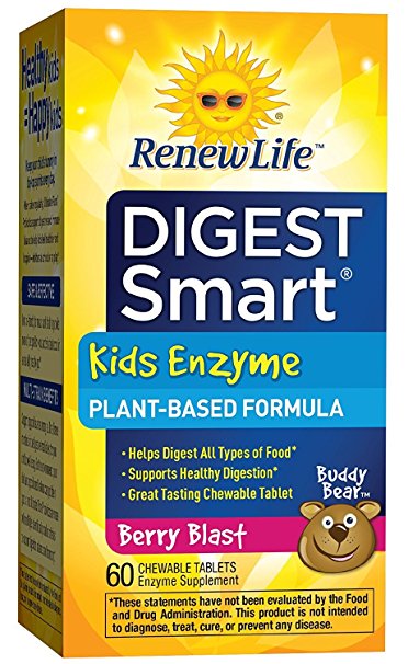 Renew Life Multi-Enzyme Digest Tablets, Buddy Bear, 60 Count