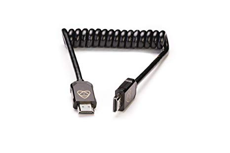 Atomos HDMI Full to HDMI Full Coiled Cable, 30cm/12" Coiled (60cm/24" Extended)