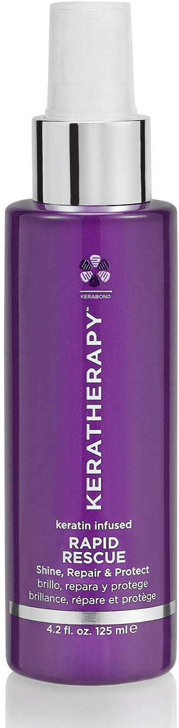 KERATHERAPY Keratin Infused Rapid Rescue Shining Shine Spray for Thermal Hair Protection, 4.2 fl. oz., 125 ml
