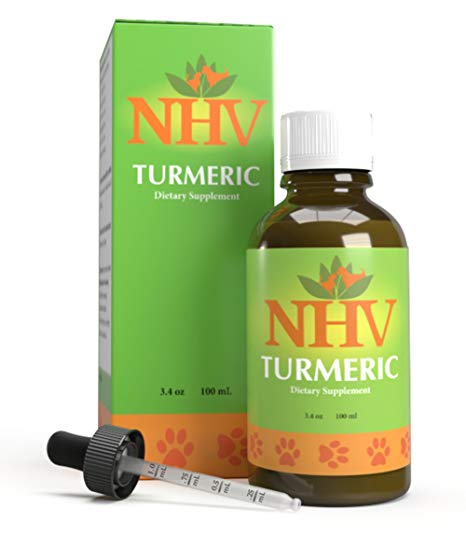 NHV Turmeric - All Natural Supplement for Cats, Dogs & Small Pets | Natural Anti-inflammatory with Pain Reducing Properties for Joint Pain, Improves Liver Function, Support Heart Health, Beneficial f