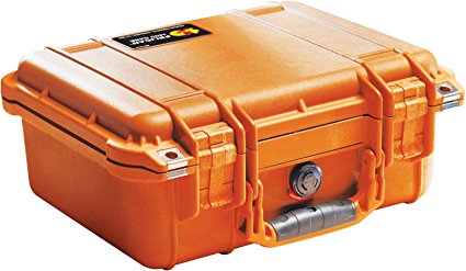 Pelican 1400 Case with Foam for Camera (Orange)
