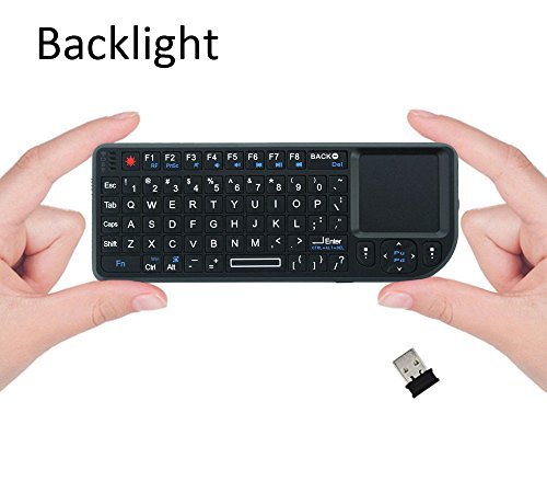 SmartampCool reg Mini 24GHz Wireless Touchpad Mouse with Keyboard for PC PAD XBox 360 PS3 Google Android TV Box HTPC IPTV BacklightBlack