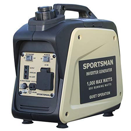Buffalo Tools Sportsman Inverter Generator – 1000 Starting Watt/800 Running Watts – Gas Powered Portable Camping Outdoors – Tan Color