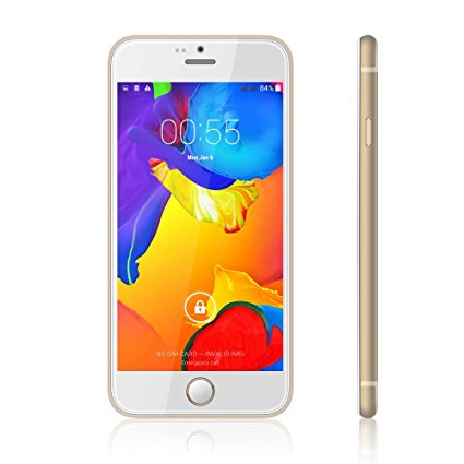 Blackview Ultra A6 Phone MTK6582 Quad Core 1GB 8GB 4.7 Inch Back Touch (Gold)