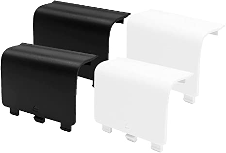 KELIFANG Replacement Battery Cover Door Compatible with Xbox Series X, Xbox Series S Controller, Battery Back Shell Repair Part Compatible with Xbox Wireless Controller (Black, White)