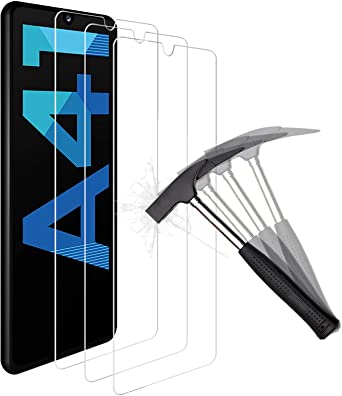 ANEWSIR 3-Pack Compatible with Samsung Galaxy A41 Screen Protector,Easy Install Frame,Thin 9H Hardness,Anti-Scratch,Tempered Glass Protective Film