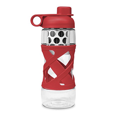 Aquasana Active 20 oz. Clean Water Bottle with Filter BPA Free Plastic, Red