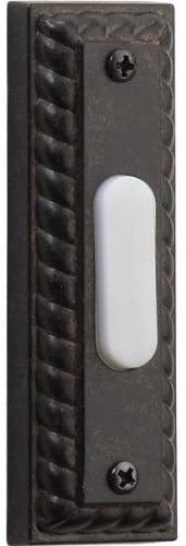 Quorum 7-303-44 Traditional Button from Door Chimes Toasted Sienna Collection in Bronze/Dark Finish