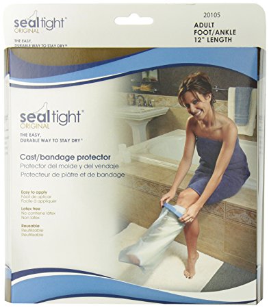 Seal Tight ORIGINAL Cast and Bandage Protector, Best Watertight Protection, Adult Foot and Ankle