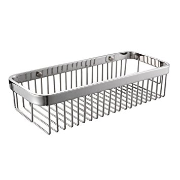 KES SOLID SUS 304 Stainless Steel Shower Caddy Bath Basket Storage Shelf Hanging Organizer Rustproof Wall Mount, Polished Finish, BSC201