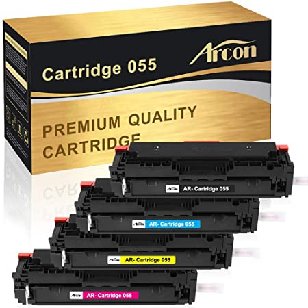 Arcon Compatible Toner Cartridge Replacement for Canon 055 Toner Cartridge 055 CRG-055 Canon Color Imageclass MF743cdw MF741cdw MF745cdw MF746Cdw LBP664Cdw LBP660C Printer Black Cyan Yellow Magenta
