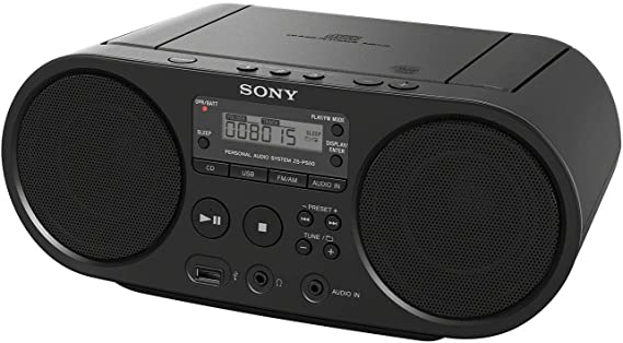 Portable Sony CD Player Boombox Digital Tuner AM/FM Radio Mega Bass Reflex Stereo Sound System