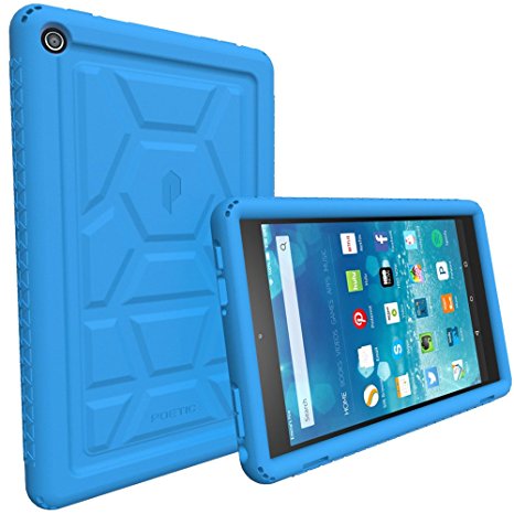 Poetic Turtle Skin Cover Case for All New Amazon Fire HD 8 (6th Generation, 2016 release) Blue