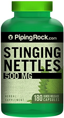 Piping Rock Stinging Nettles 500 mg 180 Quick Release Capsules Herbal Supplement