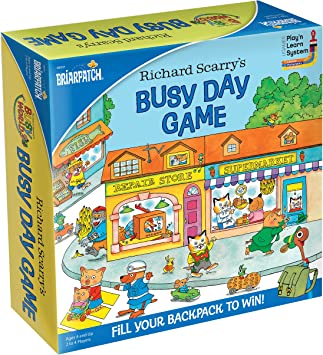 Briarpatch Richard Scarry's Busy Day 3D Pop-Up Game for Boys and Girls Ages 4 and Up, A Fun Collecting Preschool Board Game from The Busy World of Richard Scarry