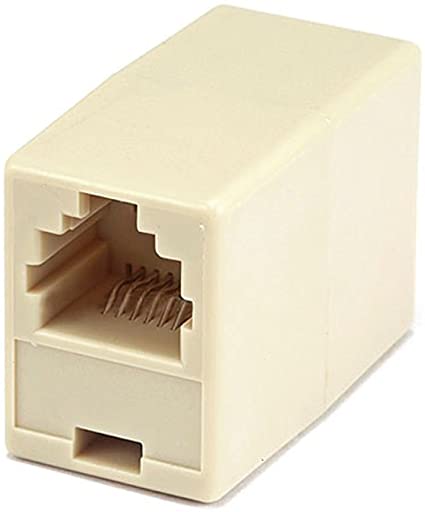 Monoprice RJ12 6P6C Straight Inline Coupler, Beige (107278)