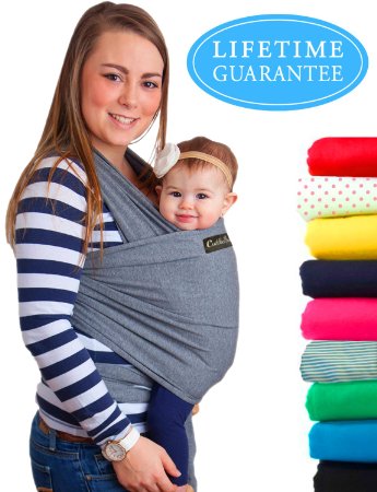4-in-1 CuddleBug Baby Wrap Carrier  Soft Baby Carrier  Baby Sling Carrier  Postpartum Belt  Nursing Cover  Best Baby Shower Gift Grey