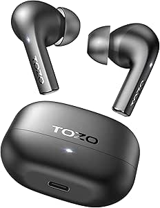 TOZO E2 Wireless Earbuds with Call Noise Cancellation, App Customize 32 EQs, 10mm Drivers with Powerful Bass, 30H Playtime, 2 Mics for Clear Calls, Bluetooth 5.3 Headphones, Comfort Fit in-Ear Headset