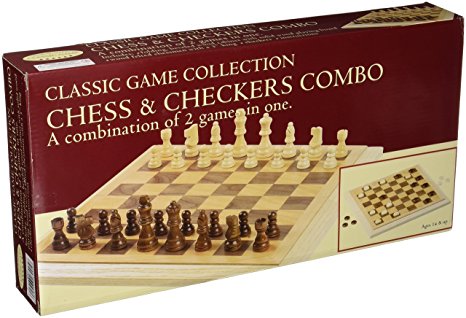 Deluxe Staunton Wood Chess And Checkers Set