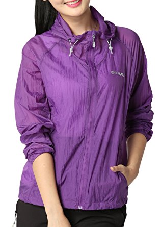 Alafen Unisex Outdoor Anti UV Water-resistant Quick Dry Thin Skin Windbreaker Hooded Jackets