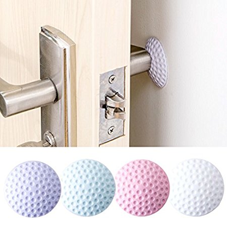 Warmtree Thicken Mute Silicone Wall Protector Self Adhesive Door Handle Bumper Rubber Guard Stopper,Pack of 10