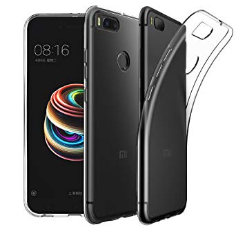 EasyAcc Case for Xiaomi Mi A1, Soft TPU Crystal Clear Slim Anti Slip Case Transparent Back Protector Cover Compatible Xiaomi Mi A1