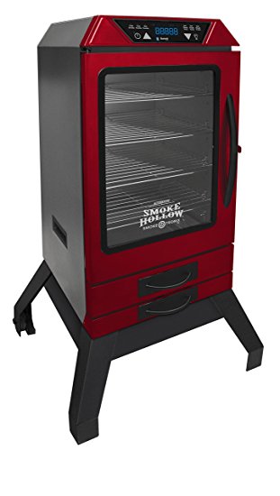 Smoke Hollow D4015RS  40-Inch  Digital Electric Smoker with Smoke-Tronix Bluetooth Technology, Stand Included, Red