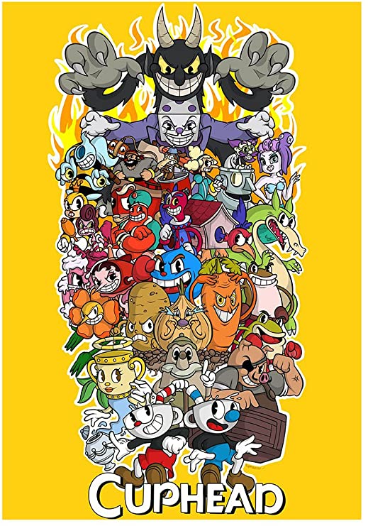 Poster Cuphead (F) Characters - Formato (42x30 cm)