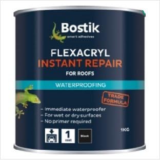 Bostik Flexacryl Instant Waterproof Compound 1kg Black