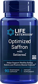 Life Extension Optimized Saffron with Satiereal, 90 Veg Caps