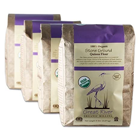 Great River Organic Milling Organic Quinoa Flour, 5 Lb, 4Count