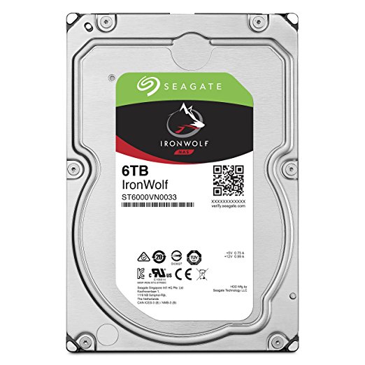 Seagate 6TB IronWolf v11 NAS SATA 6Gb/s NCQ 128MB Cache 3.5-Inch Internal Hard Drive (ST6000VN0033)