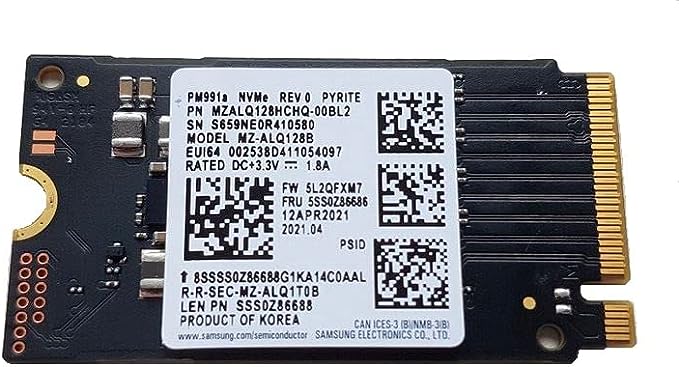 OEM Samsung 128GB M.2 PCIe NVME SSD Internal Solid State Drive SSD 42mm (2242) MZALQ128HCHQ M Key