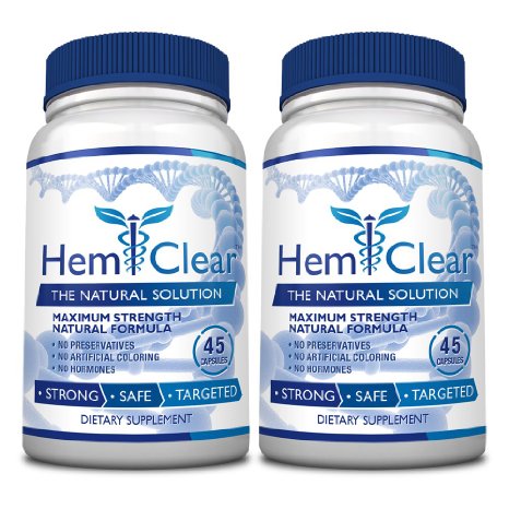 HemClear for Hemorrhoids Maximum Strength 2 bottles